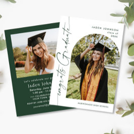 Modern Minimalistisch Afstudeerder 2 PHOTO Graduat Kaart