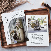 Modern Minimalistisch Afstudeerder 2 PHOTO Graduat Kaart