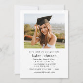 Modern Minimalistisch Afstudeerder 2 PHOTO Graduat Kaart (Achterkant)