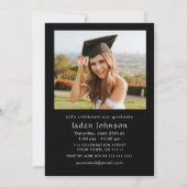 Modern Minimalistisch Afstudeerder 2 PHOTO Graduat Kaart (Achterkant)