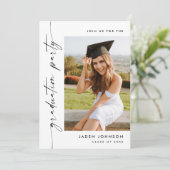 Modern Minimalistisch Afstudeerder 2 PHOTO Graduat Kaart (Staand voorkant)