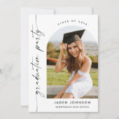 Modern Minimalistisch Afstudeerder 2 PHOTO Graduat Kaart (Voorkant)