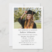 Modern Minimalistisch Afstudeerder 2 PHOTO Graduat Kaart (Achterkant)