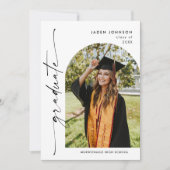 Modern Minimalistisch Afstudeerder 2 PHOTO Graduat Kaart (Voorkant)