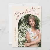 Modern Minimalistisch Afstudeerder 2 PHOTO Graduat Kaart (Voorkant)