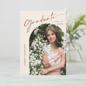 Modern Minimalistisch Afstudeerder 2 PHOTO Graduat Kaart (Staand voorkant)