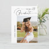 Modern Minimalistisch Afstudeerder 2 PHOTO Graduat Kaart (Staand voorkant)