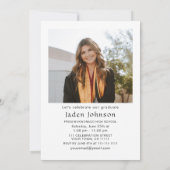 Modern Minimalistisch Afstudeerder 2 PHOTO Graduat Kaart (Achterkant)