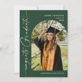 Modern Minimalistisch Afstudeerder 2 PHOTO Graduat Kaart (Voorkant)