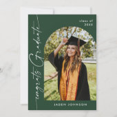 Modern Minimalistisch Afstudeerder 4 PHOTO Graduat Kaart (Voorkant)