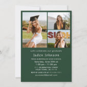 Modern Minimalistisch Afstudeerder 4 PHOTO Graduat Kaart (Achterkant)