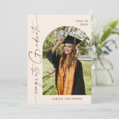 Modern Minimalistisch Afstudeerder 4 PHOTO Graduat Kaart (Staand voorkant)