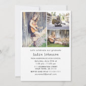 Modern Minimalistisch Afstudeerder 4 PHOTO Graduat Kaart (Achterkant)