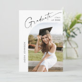 Modern Minimalistisch Afstudeerder 4 PHOTO Graduat Kaart (Staand voorkant)