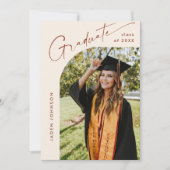 Modern Minimalistisch Afstudeerder 4 PHOTO Graduat Kaart (Voorkant)