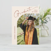 Modern Minimalistisch Afstudeerder 4 PHOTO Graduat Kaart (Staand voorkant)