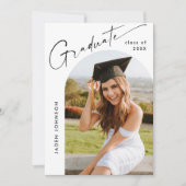 Modern Minimalistisch Afstudeerder 4 PHOTO Graduat Kaart (Voorkant)