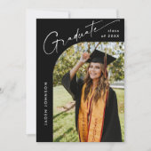 Modern Minimalistisch Afstudeerder 4 PHOTO Graduat Kaart (Voorkant)