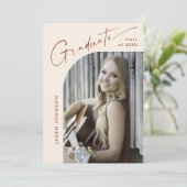 Modern Minimalistisch Afstudeerder 4 PHOTO Graduat Kaart (Staand voorkant)