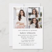 Modern Minimalistisch Afstudeerder 4 PHOTO Graduat Kaart (Achterkant)