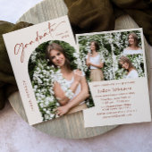 Modern Minimalistisch Afstudeerder 4 PHOTO Graduat Kaart