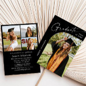 Modern Minimalistisch Afstudeerder 4 PHOTO Graduat Kaart