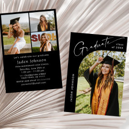 Modern Minimalistisch Afstudeerder 4 PHOTO Graduat Kaart