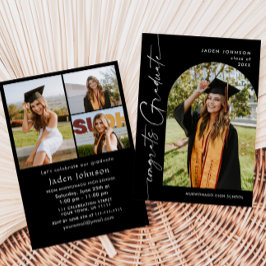 Modern Minimalistisch Afstudeerder 4 PHOTO Graduat Kaart