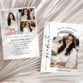 Modern Minimalistisch Afstudeerder 4 PHOTO Graduat Kaart