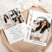 Modern Minimalistisch Afstudeerder 4 PHOTO Graduat Kaart