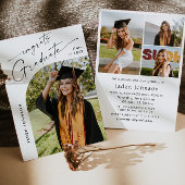 Modern Minimalistisch Afstudeerder 4 PHOTO Graduat Kaart