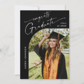 Modern Minimalistisch Afstudeerder 4 PHOTO Graduat Kaart (Voorkant)