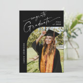 Modern Minimalistisch Afstudeerder 4 PHOTO Graduat Kaart (Staand voorkant)