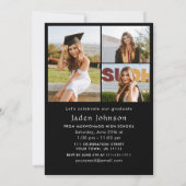 Modern Minimalistisch Afstudeerder 4 PHOTO Graduat Kaart (Achterkant)