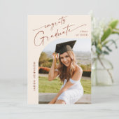 Modern Minimalistisch Afstudeerder 4 PHOTO Graduat Kaart (Staand voorkant)