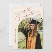 Modern Minimalistisch Afstudeerder 4 PHOTO Graduat Kaart (Voorkant)