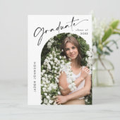 Modern Minimalistisch Afstudeerder 4 PHOTO Graduat Kaart (Staand voorkant)