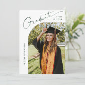 Modern Minimalistisch Afstudeerder 4 PHOTO Graduat Kaart (Staand voorkant)