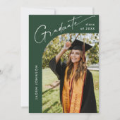 Modern Minimalistisch Afstudeerder 4 PHOTO Graduat Kaart (Voorkant)