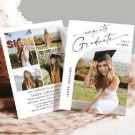 Modern Minimalistisch Afstudeerder 5 FOTO Graduati Kaart