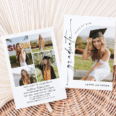 Modern Minimalistisch Afstudeerder 5 FOTO Graduati Kaart