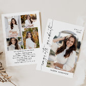 Modern Minimalistisch Afstudeerder 5 FOTO Graduati Kaart