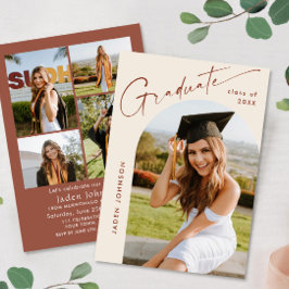 Modern Minimalistisch Afstudeerder 5 FOTO Graduati Kaart