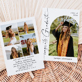 Modern Minimalistisch Afstudeerder 5 FOTO Graduati Kaart