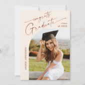 Modern Minimalistisch Afstudeerder 5 FOTO Graduati Kaart (Voorkant)