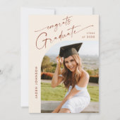 Modern Minimalistisch Afstudeerder PHOTO Graduatio Kaart (Voorkant)