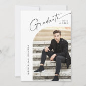 Modern Minimalistisch Afstudeerder PHOTO Graduatio Kaart (Voorkant)