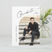 Modern Minimalistisch Afstudeerder PHOTO Graduatio Kaart (Staand voorkant)