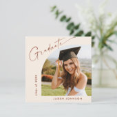 Modern Minimalistisch Afstudeerder PHOTO Graduatio Kaart (Staand voorkant)