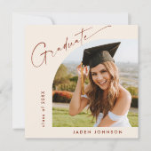 Modern Minimalistisch Afstudeerder PHOTO Graduatio Kaart (Voorkant)